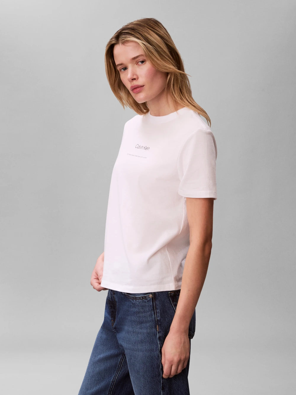 Calvin Klein - White Tonal Logo Classic T-Shirt