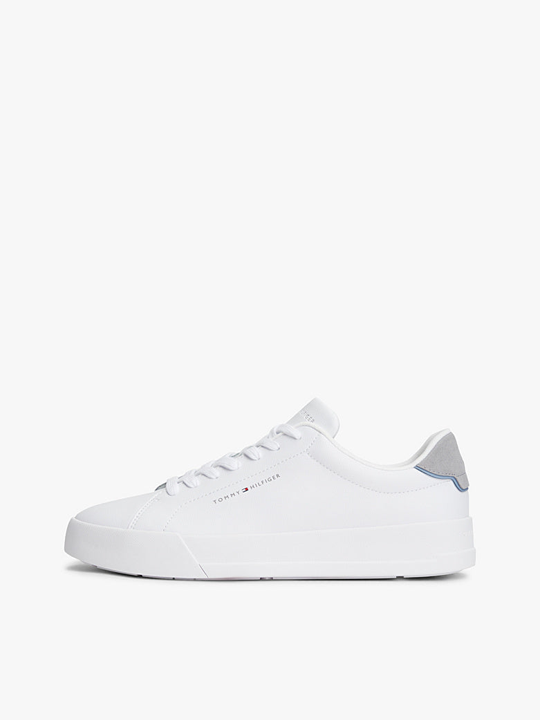 Tommy Hilfiger - White Logo Sneakers with Leather