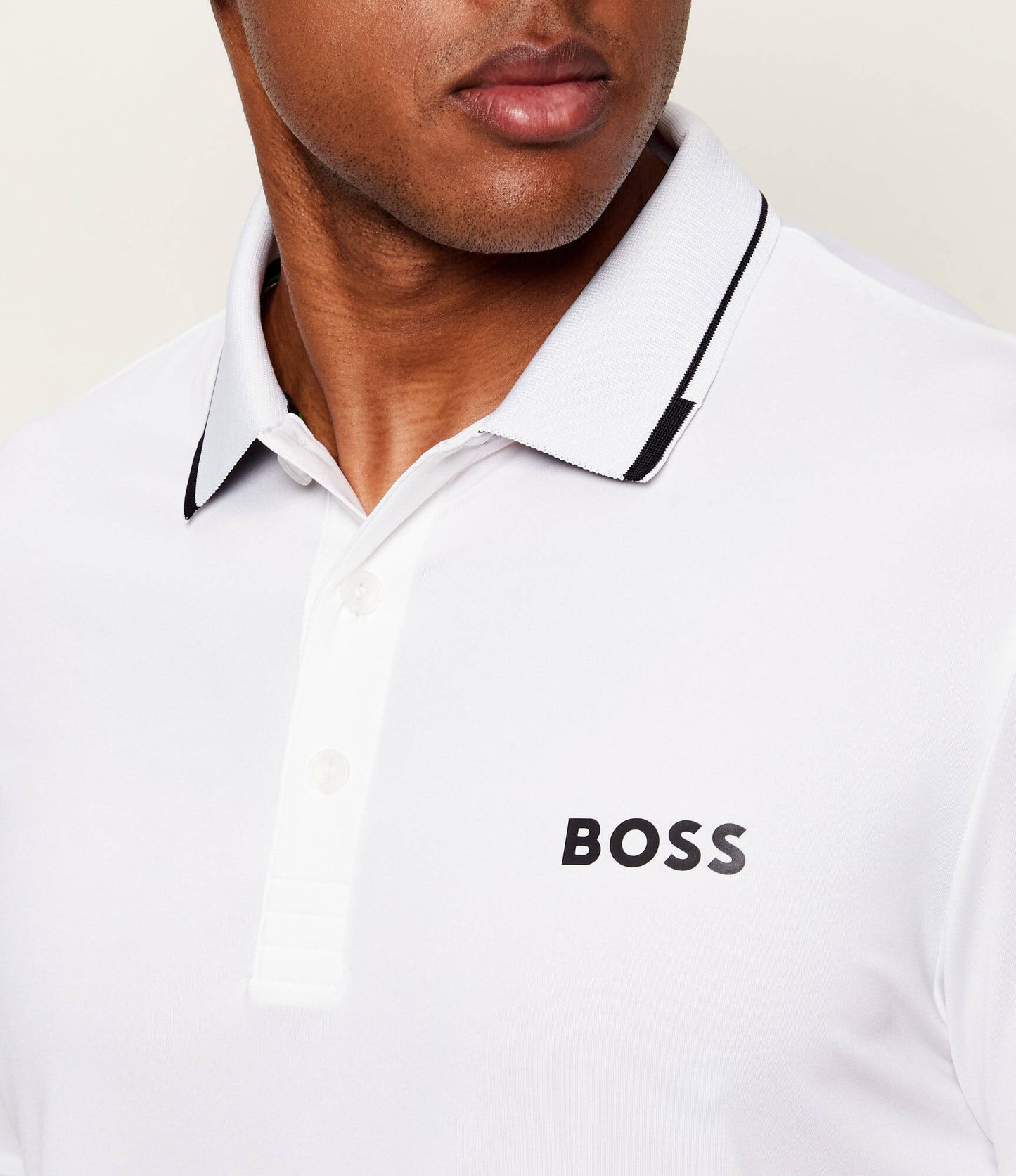 Boss - White Slim-Stretch Polo Paul Pro