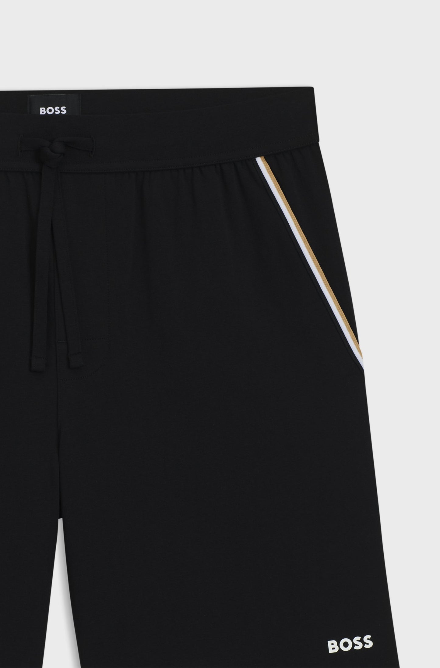 Boss - Black Stretch Cotton Pyjama Shorts