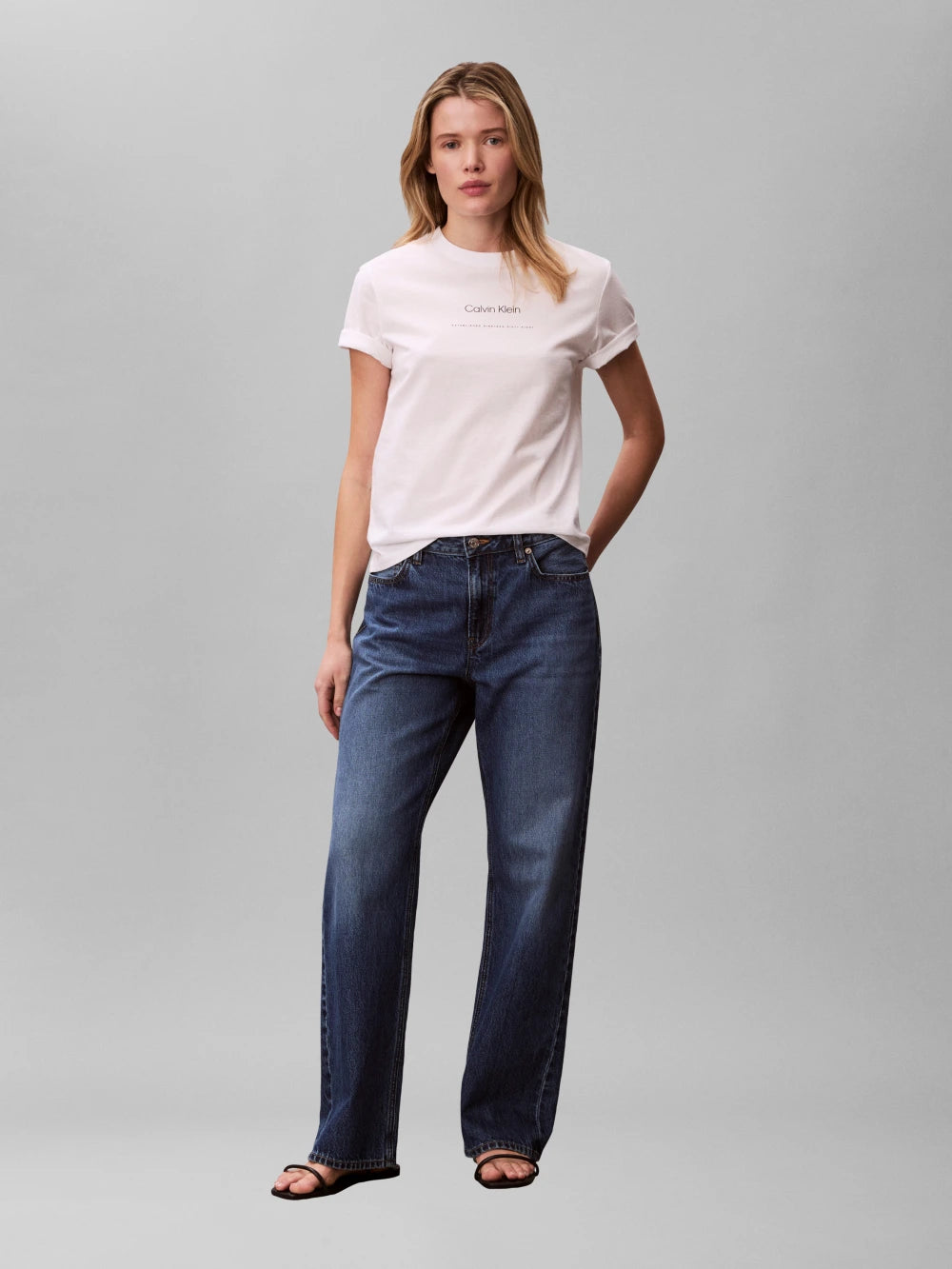 Calvin Klein - White Tonal Logo Classic T-Shirt