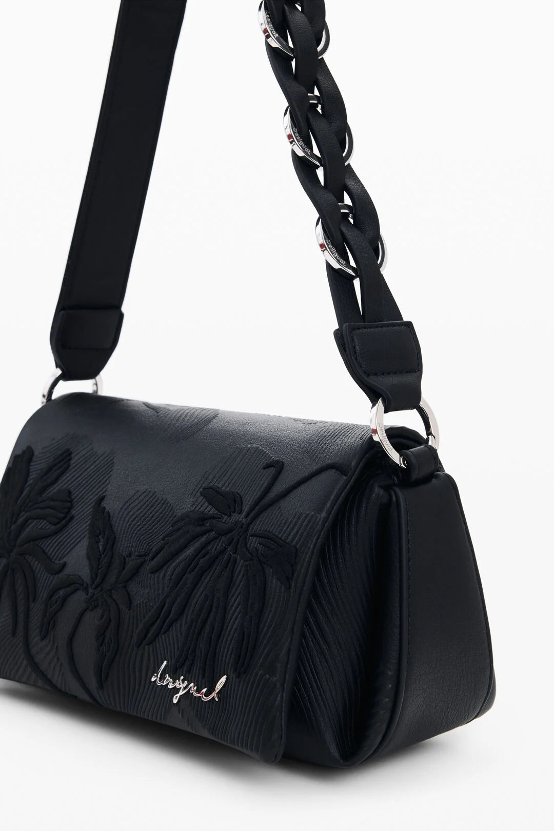 Desigual - Small Bag with Embossed Flowers