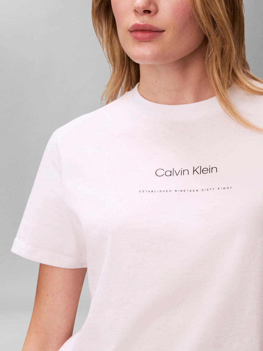 Calvin Klein - White Tonal Logo Classic T-Shirt