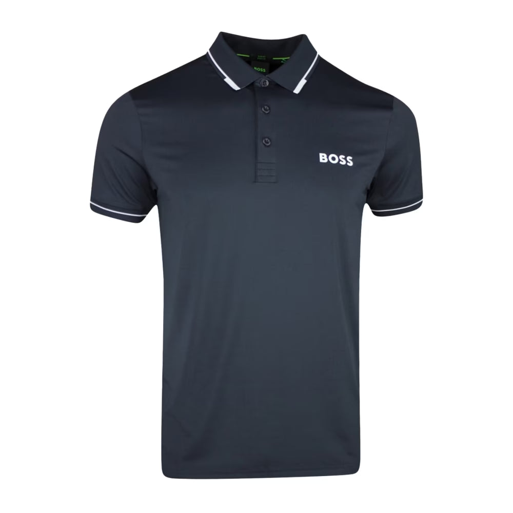 Boss - Navy Blue Slim-Stretch Polo Paul Pro
