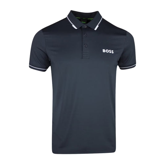 Boss - Navy Blue Slim-Stretch Polo Paul Pro