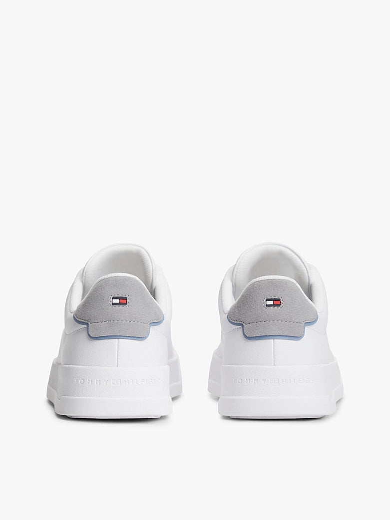 Tommy Hilfiger - White Logo Sneakers with Leather