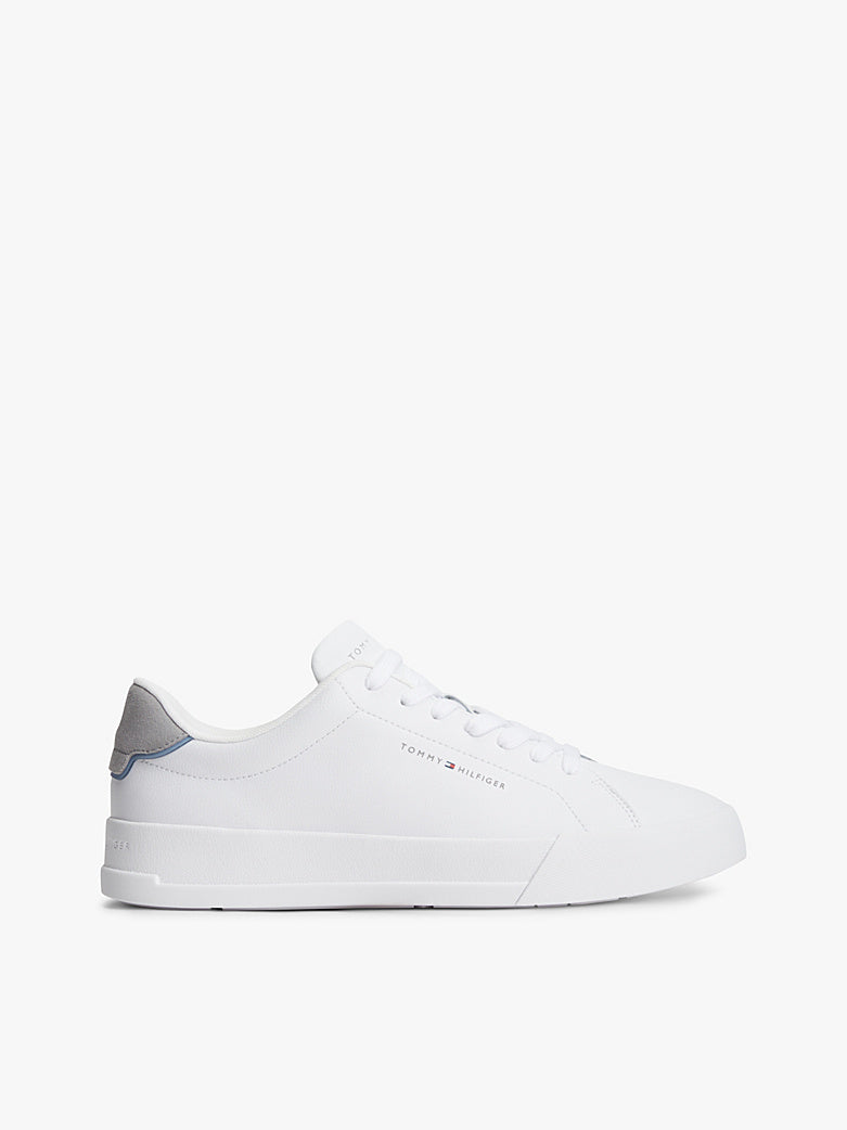 Tommy Hilfiger - White Logo Sneakers with Leather