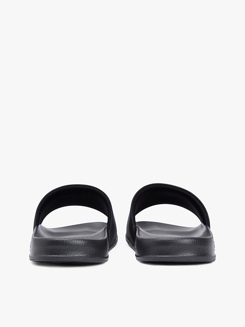 Tommy Hilfiger - Black Textured Logo Slides
