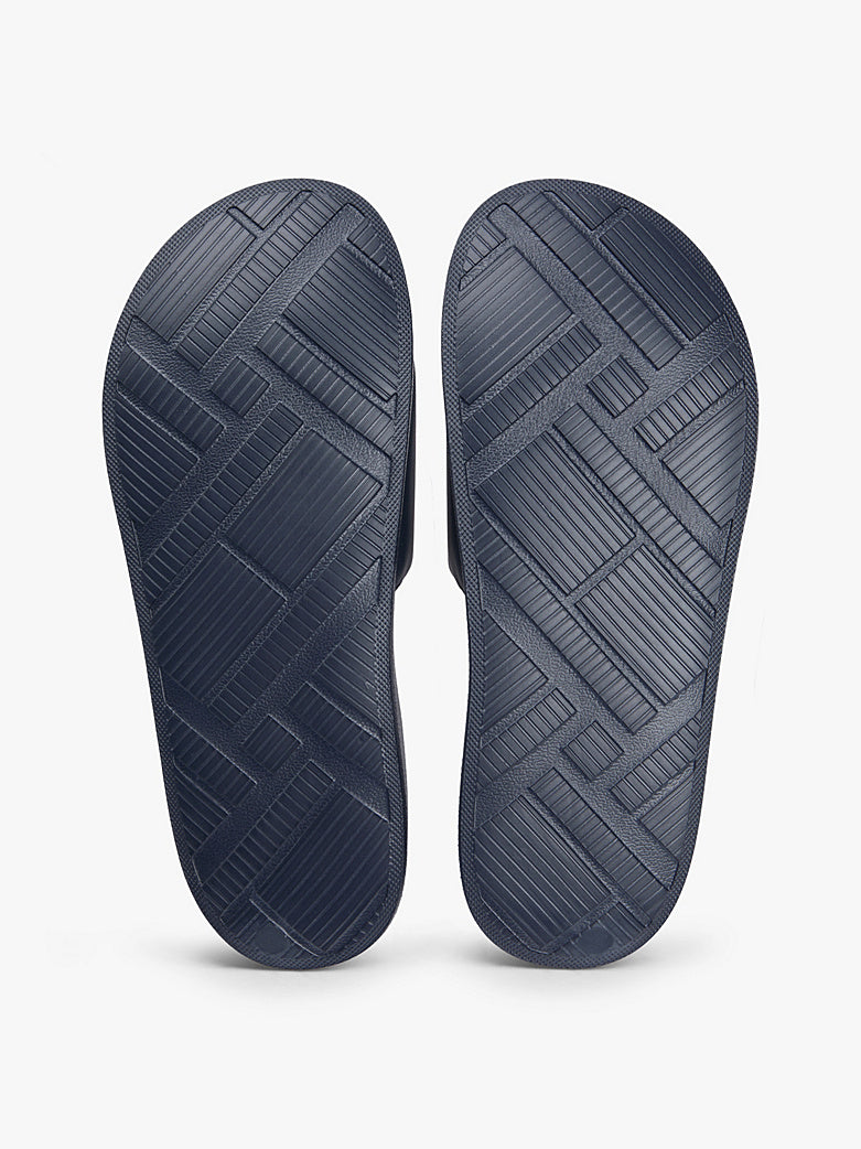 Tommy Hilfiger - Blue Textured Logo Slides