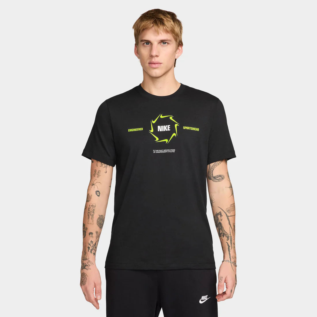 Nike - Black Sportswear Tee Swoosh Men