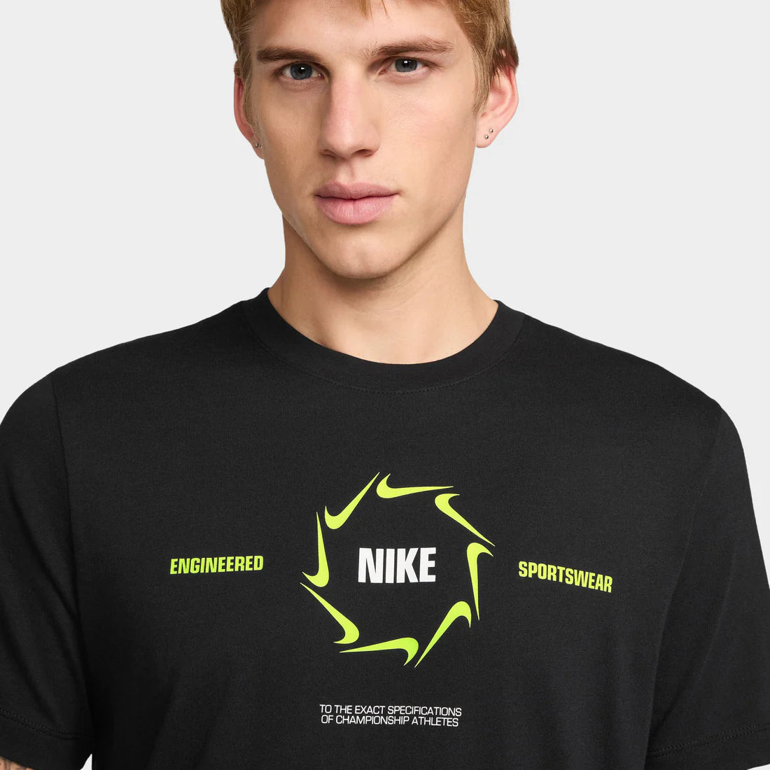 Nike - Black Sportswear Tee Swoosh Men