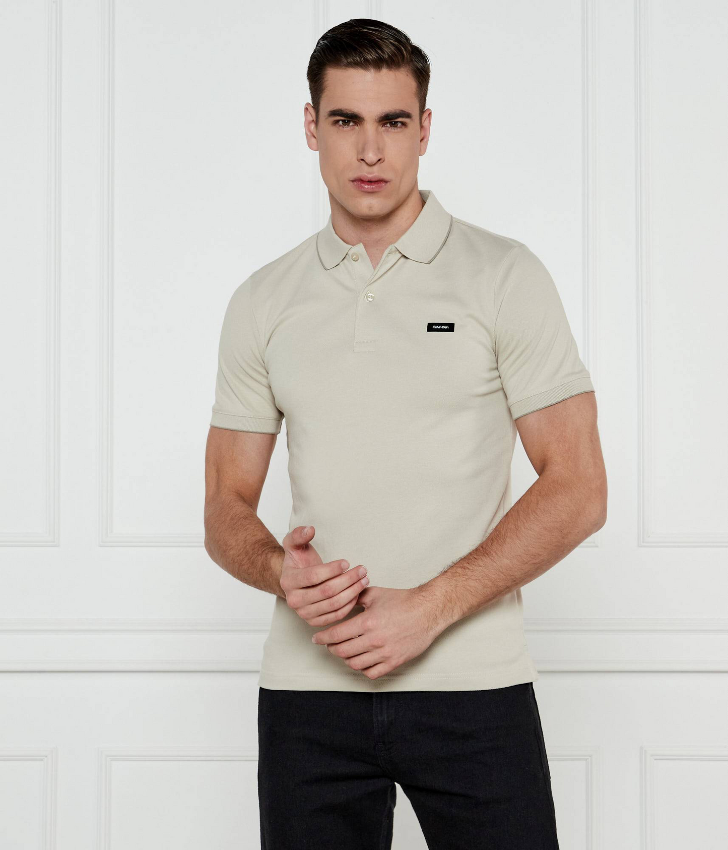 Calvin Klein - Beige Polo
Slim Fit Stretch Pique