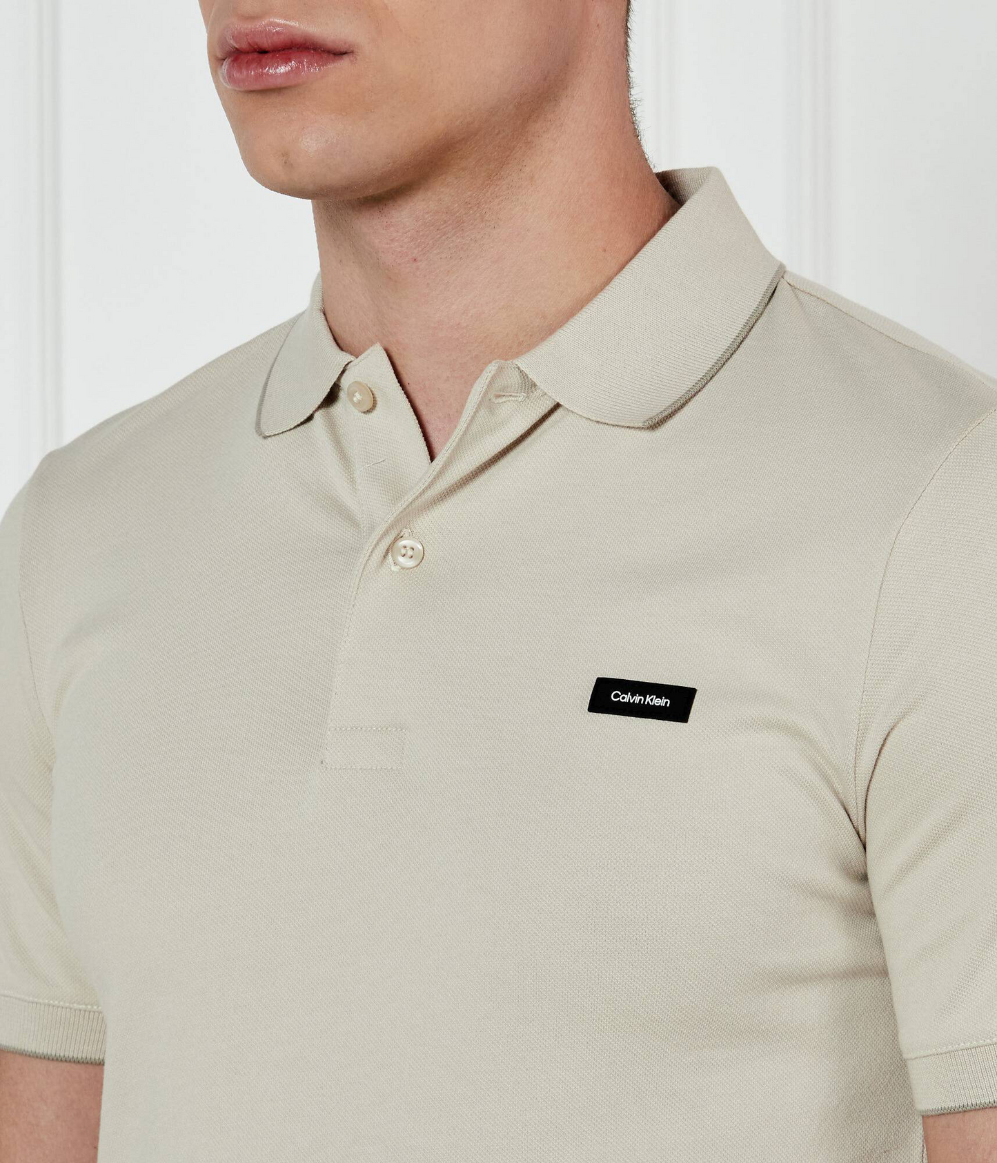 Calvin Klein - Beige Polo
Slim Fit Stretch Pique