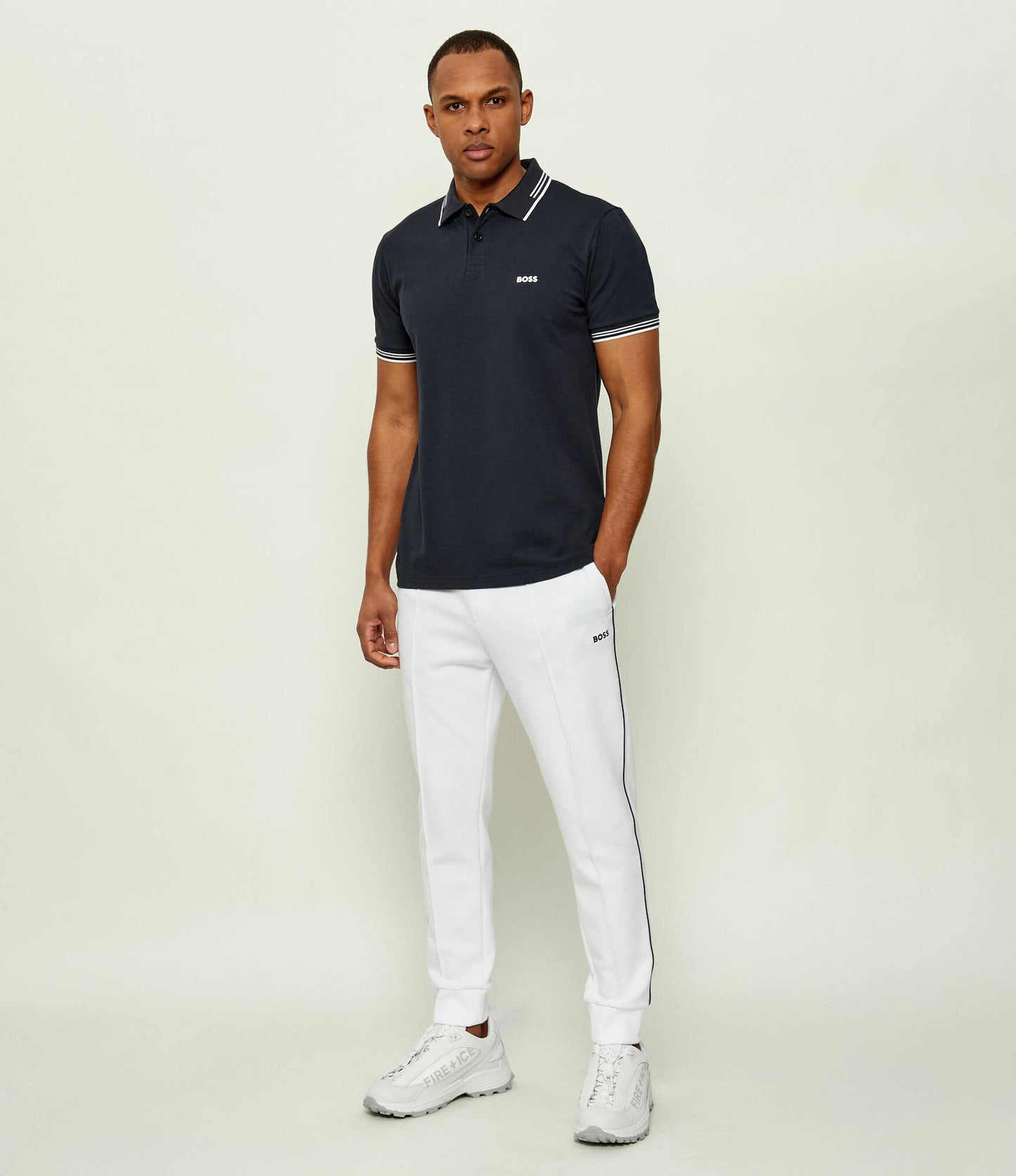 Boss - Navy Blue Slim-Fit Polo Shirt