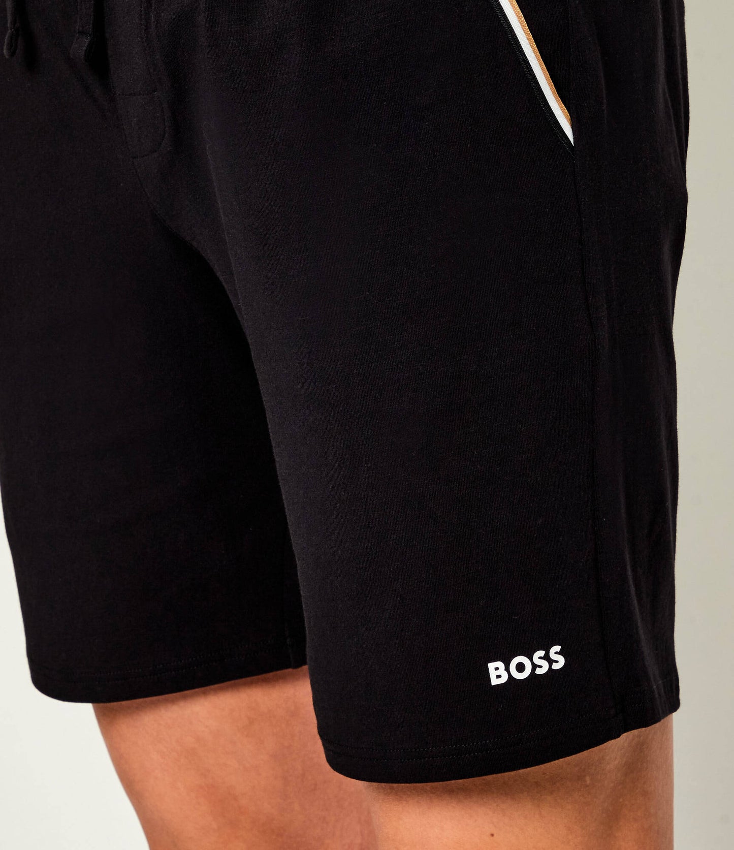 Boss - Black Stretch Cotton Pyjama Shorts