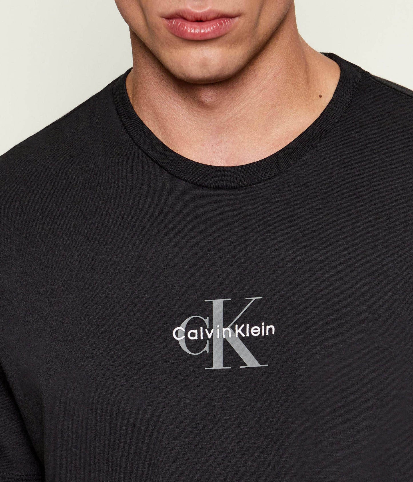 Calvin Klein - Black T-shirt with Monogram Logo