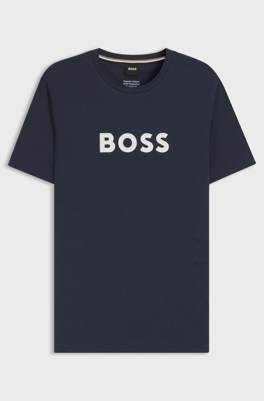 Boss - Navy Blue Cotton Jersey T-shirt