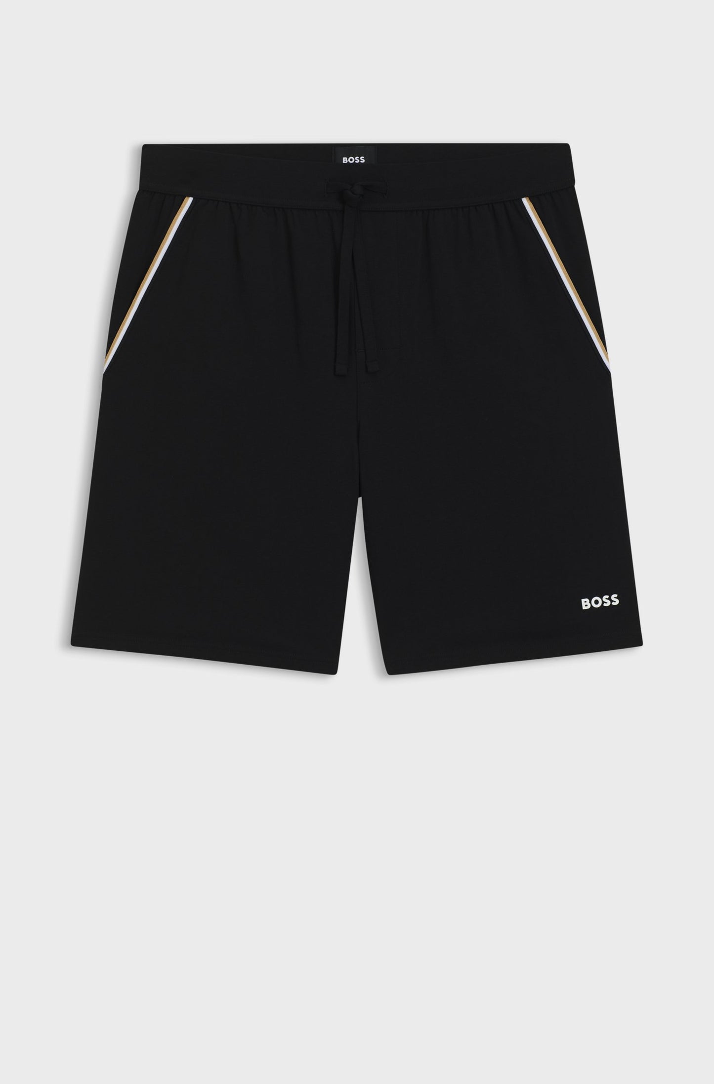 Boss - Black Stretch Cotton Pyjama Shorts