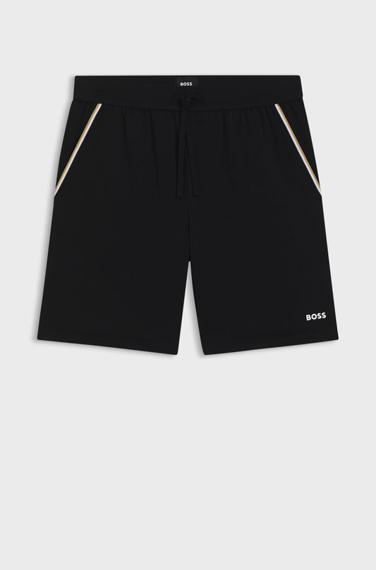 Boss - Black Stretch Cotton Pyjama Shorts