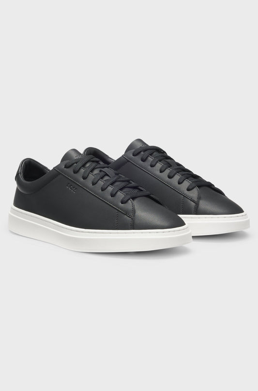 Boss - Leather sneakers with rubber soles