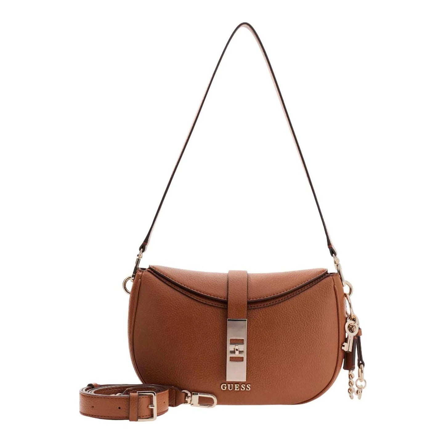Guess - Brown Brooke Charm Shoulder Bag